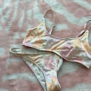Greta Sherbet Floral Triangl Bikini